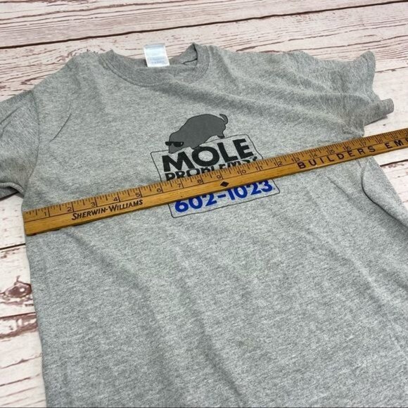 Gildan Mole Problems Call Shirt Grey With Mole Number Funny T-Shirt Size S - Picture 11 of 16